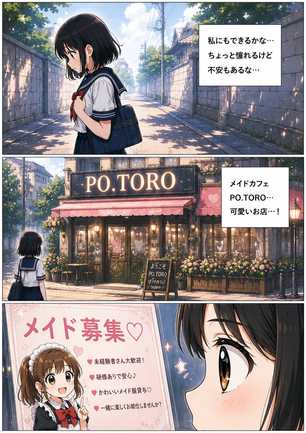 2ページ目：メイド募集との出会い