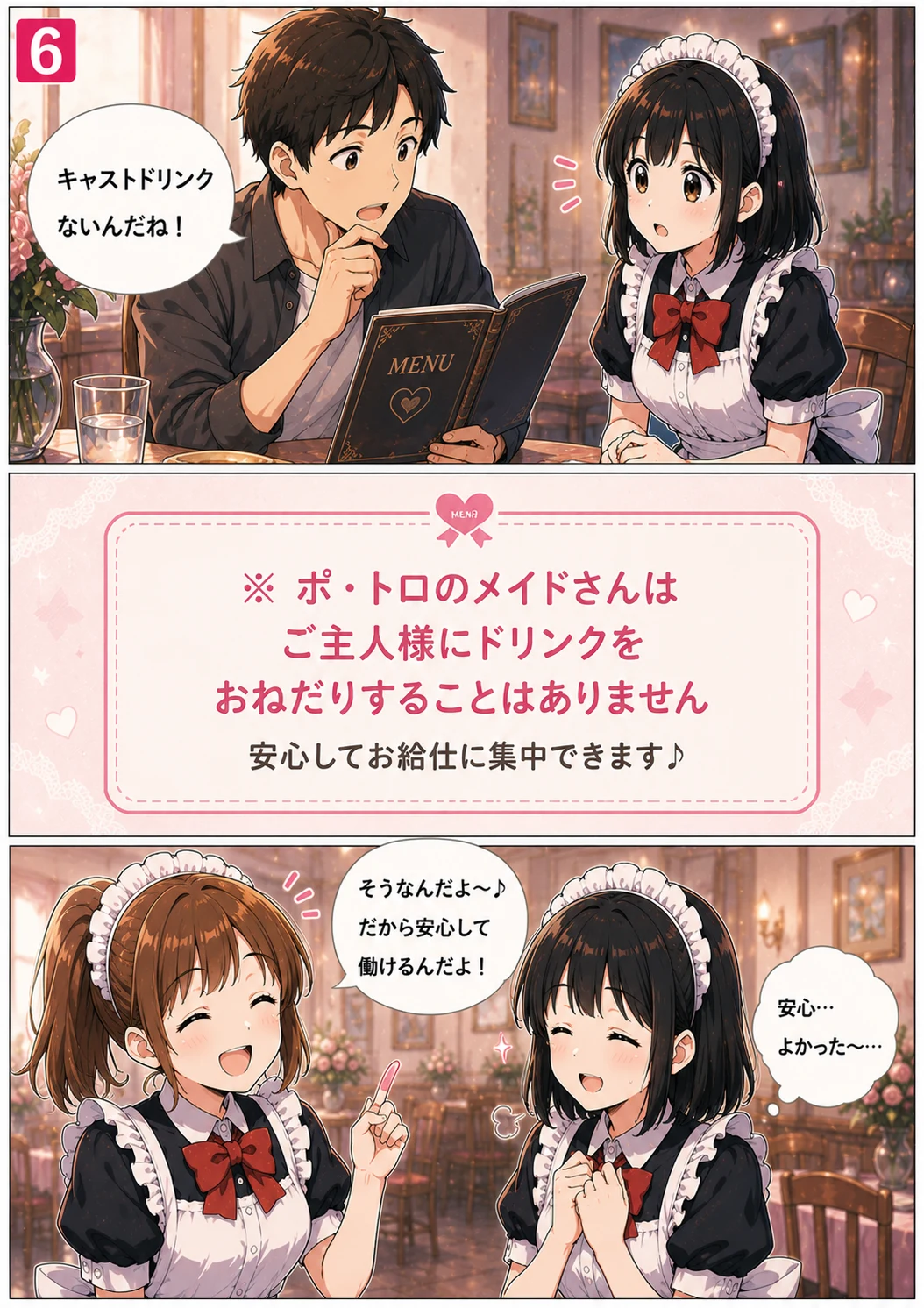 6ページ目：キャストドリンク制度はありません